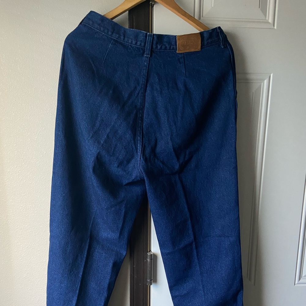 Vintage Younkers Bros high waisted pleated Jeans. 100% cotton. Made in the USA